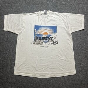 Fruit of the Loom White XL Milbridge Maine 150th‎ Anniversary Tee